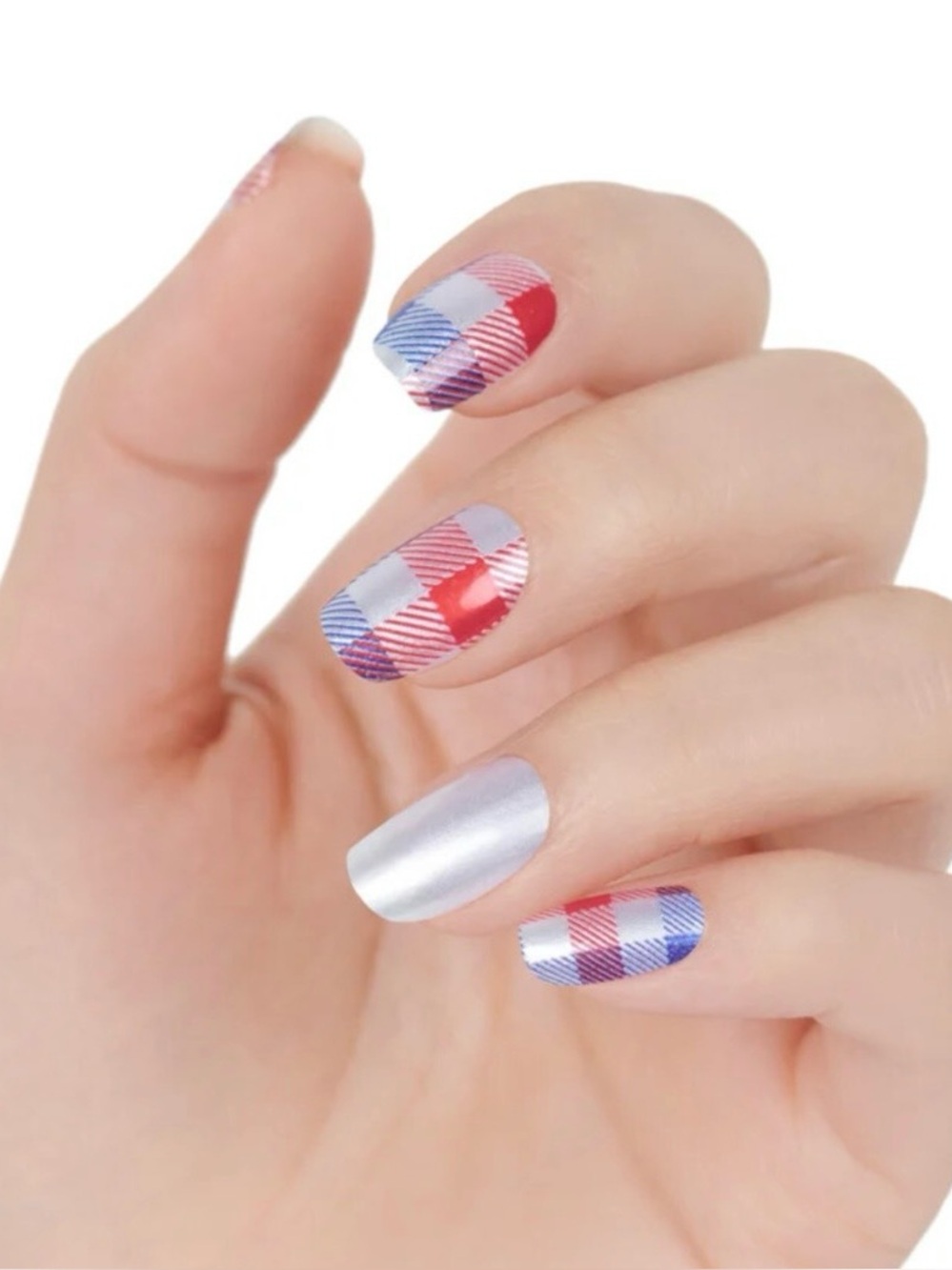 Color Street Plaid In The USA 100% Pure Nail Polish *RETIRED* Shiny Nail Art